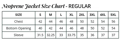 Sizing Guide - High 'N Dry